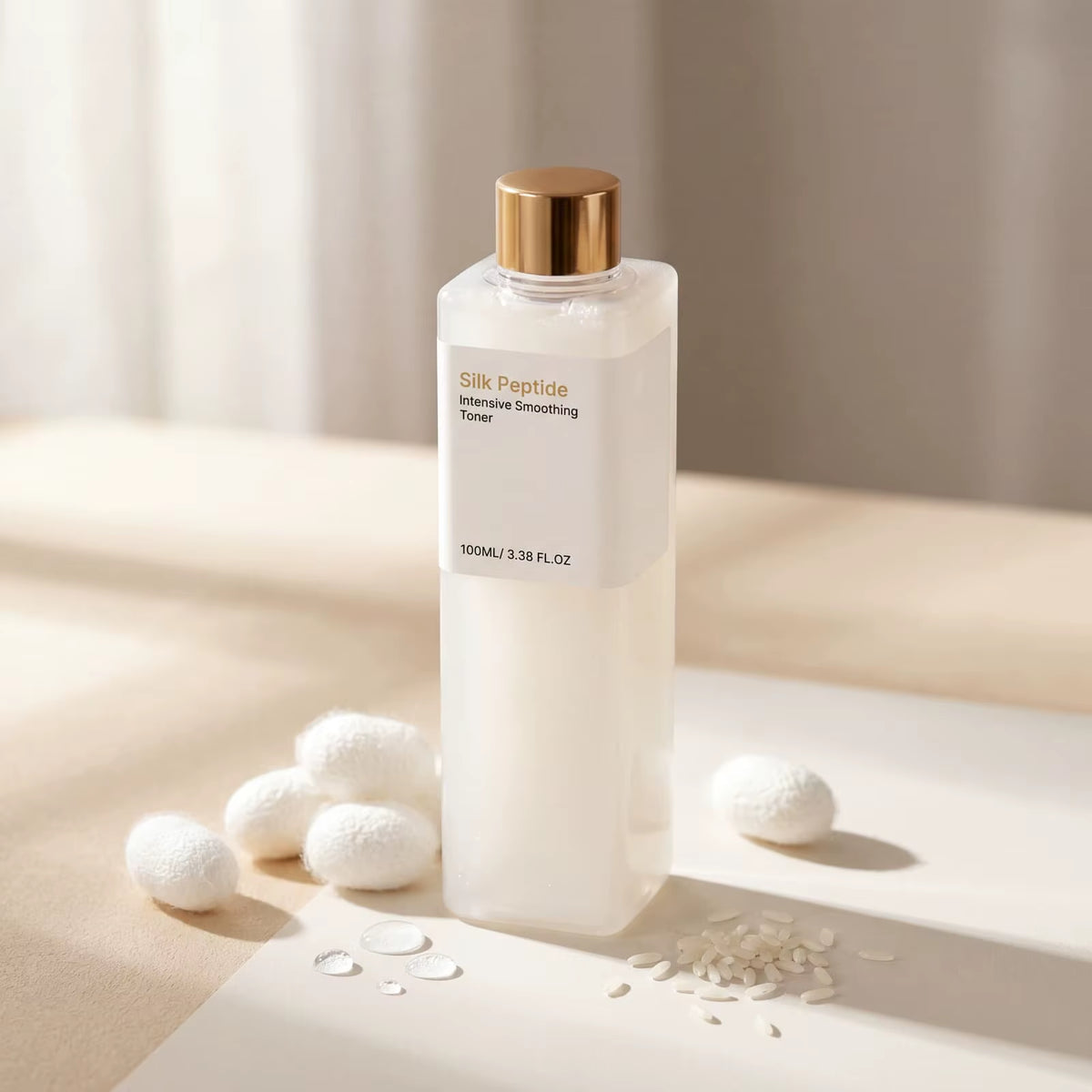 Silk Peptide EGF Intensive Smoothing Facial Toner 100Ml Daily Hydrating Moisturizing Face Essence Water Basic Korean Skincare